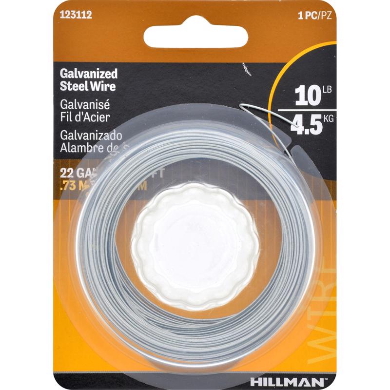 HILLMAN 100 ft. L Galvanized Steel 22 Ga. Hobby Wire (Pack of 10)