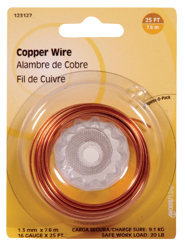 HILLMAN 25 ft. L Copper 16 Ga. Hobby Wire (Pack of 10)