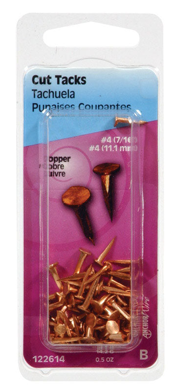 HILLMAN No. 6 X 1/2 in. L Copper Cut Tacks 0.5 pk (Pack of 6)