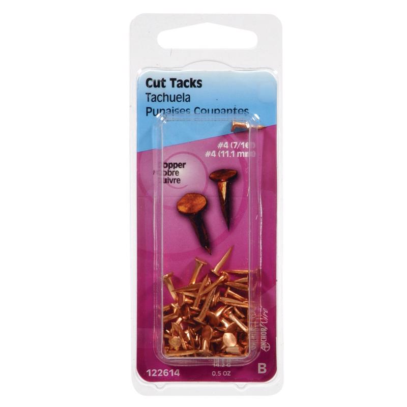 HILLMAN No. 14 X 3/4 in. L Copper Cut Tacks 0.5 pk (Pack of 6)