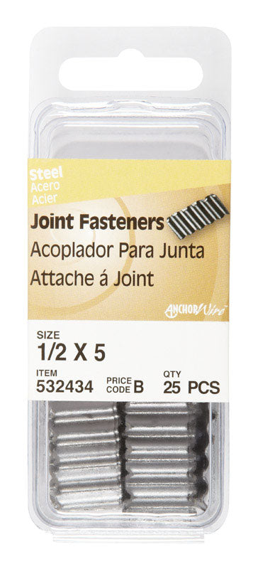 HILLMAN 1/2 in. Joint Galvanized Steel Joint Fastener Joint Head (Pack of 6)