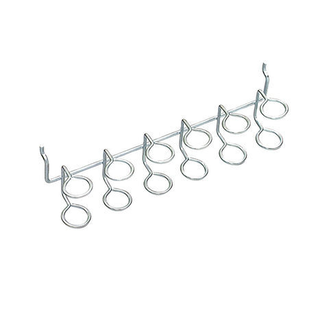 Crawford Zinc Plated Silver Steel 11.8 in. Multi-Tool Peg Hook Rack 1 pk