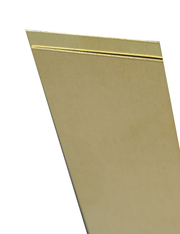 K&S 0.093 in. X 1 in. W X 12 in. L Mill Brass Metal Strip