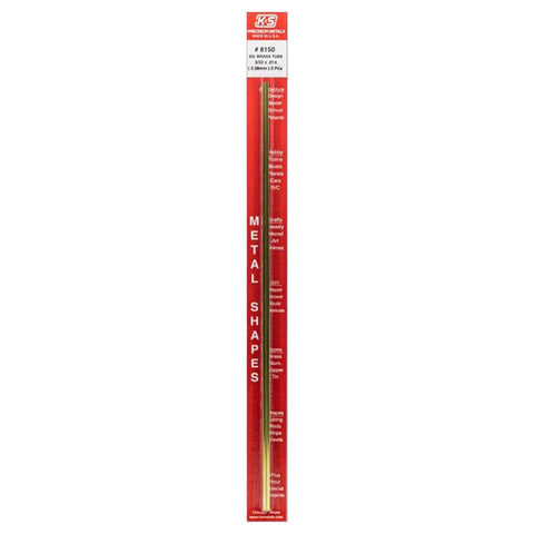 K&S 3/32 in. W X 12 in. L Square Brass Tube 2 pk