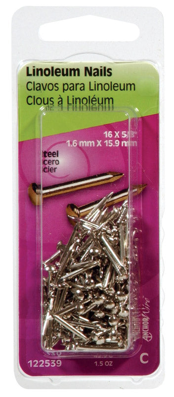 HILLMAN Anchor Wire 5/8 in. Binding Nickel Steel Nail Flat Head (Pack of 6)