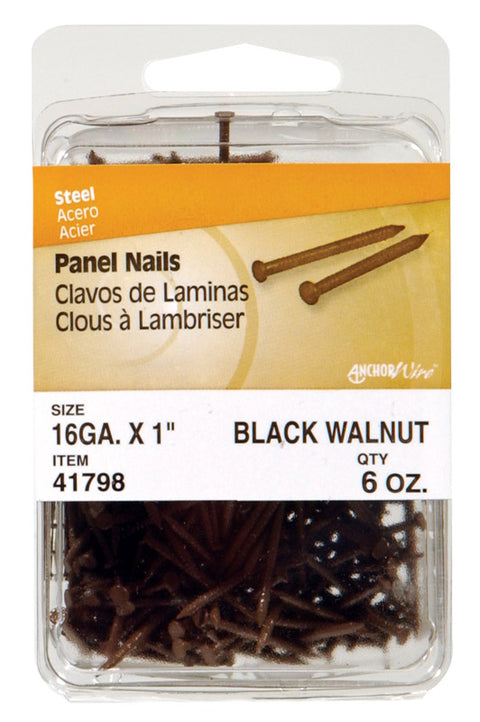 HILLMAN Anchor Wire 1 in. Panel Steel Nail Flat Head 6 oz (Pack of 5)