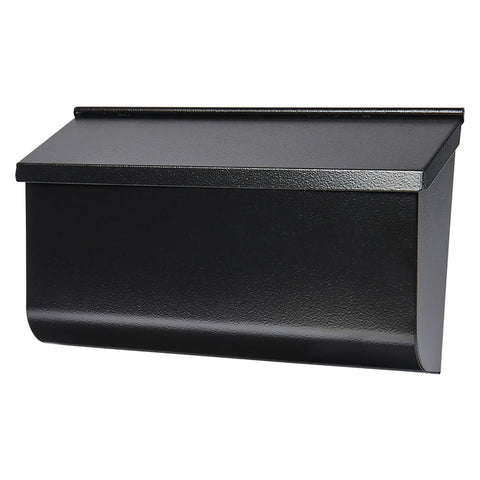 Architectural Mailboxes Woodlands Contemporary Galvanized Steel Wall Mount Black Mailbox