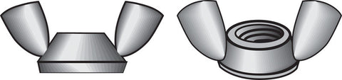 HILLMAN 6-32 in. Zinc-Plated Steel SAE Wing Nut 1 pk