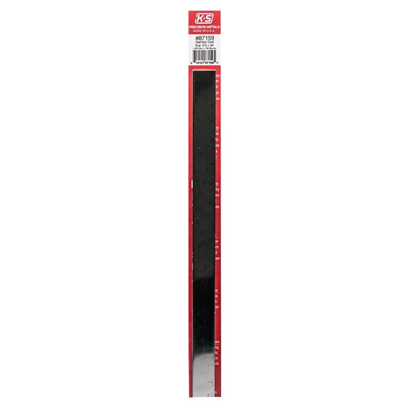 K&S 12 in. L X 3/4 in. W Stainless Steel Strip