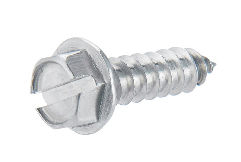 HILLMAN No. 12 Ga. X 3/4 in. L Slotted Hex Washer Head Sheet Metal Screws 1 pk