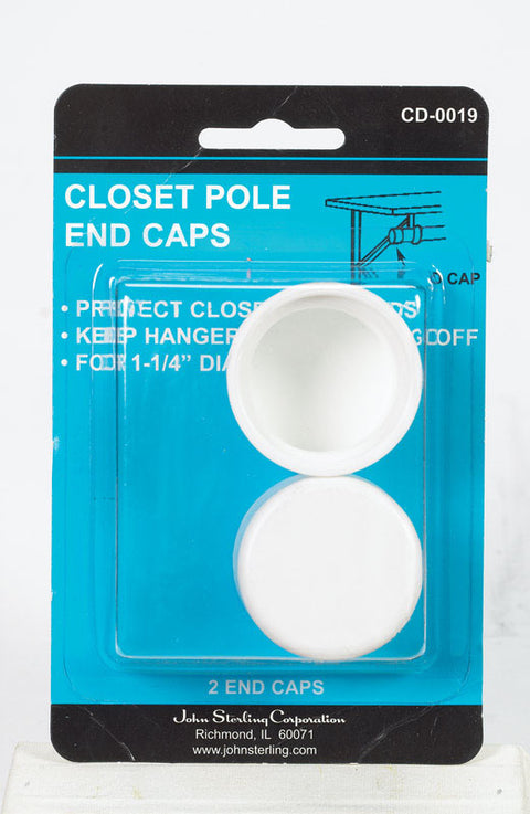 John Sterling Pro 1-1/4 in. L X 1-1/4 in. D Powder Coated Plastic Closet Rod Support