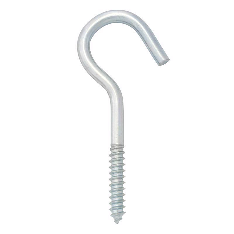 Hampton Small Zinc-Plated Silver Steel 4.0625 in. L Ceiling Hook 60 lb 1 pk (Pack of 20)