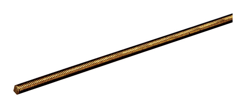 SteelWorks 1/4 in. D X 12 in. L Threaded Brass Rod 1 pk (Pack of 5)