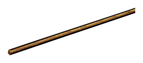 SteelWorks 1/4 in. D X 12 in. L Threaded Brass Rod 1 pk (Pack of 5)