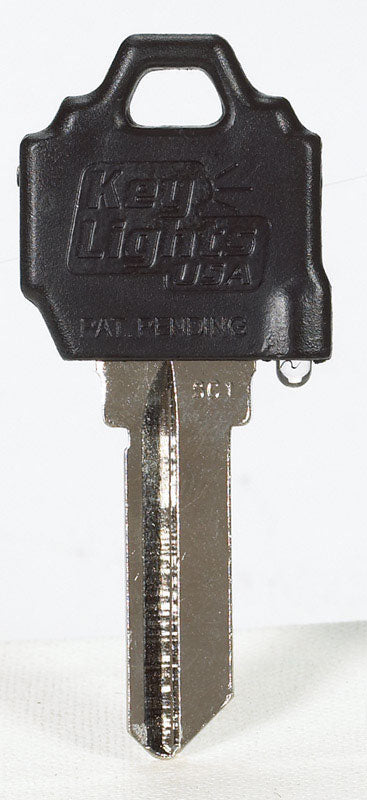 Giant Concepts LLC Keylights Black Head House Key Blank w/Flashlight Single For Schlage/Baldwin Lock (Pack of 10)