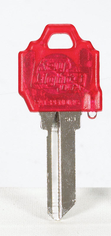 Giant Concepts LLC Keylights Red Head House Key Blank w/Flashlight Single For Schlage/Baldwin Locks (Pack of 10)