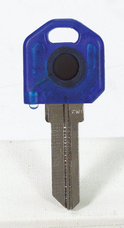 Giant Concepts LLC Keylights Blue Head House Key Blank w/Flashlight Single For Kwikset KW1/Weiser WR (Pack of 10)