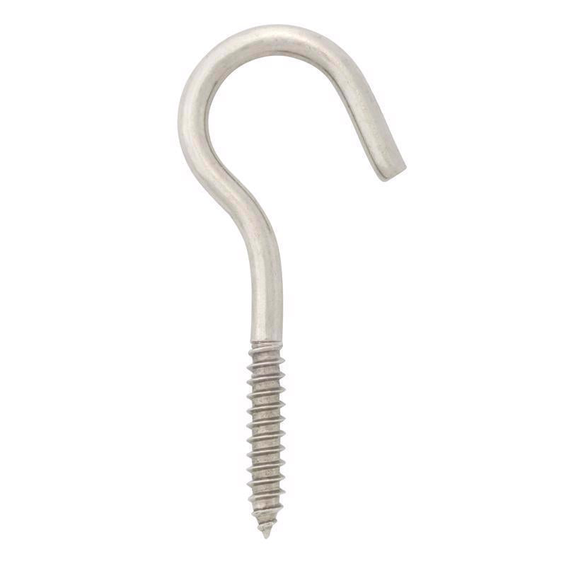 Hampton Small Stainless Steel 4.3 in. L Ceiling Hook 100 lb 1 pk (Pack of 10)