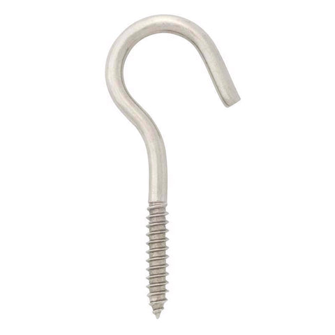 Hampton Small Stainless Steel 4.3 in. L Ceiling Hook 100 lb 1 pk (Pack of 10)