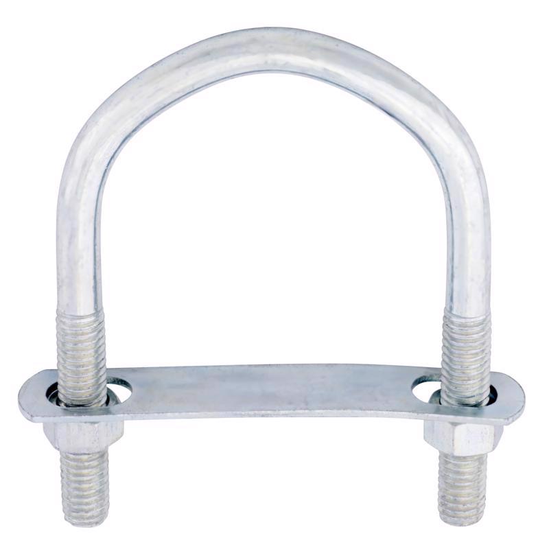 Hampton 3/8 in. X 2-1/2 in. W X 3-5/8 in. L Coarse Zinc-Plated Steel U-Bolt (Pack of 10)