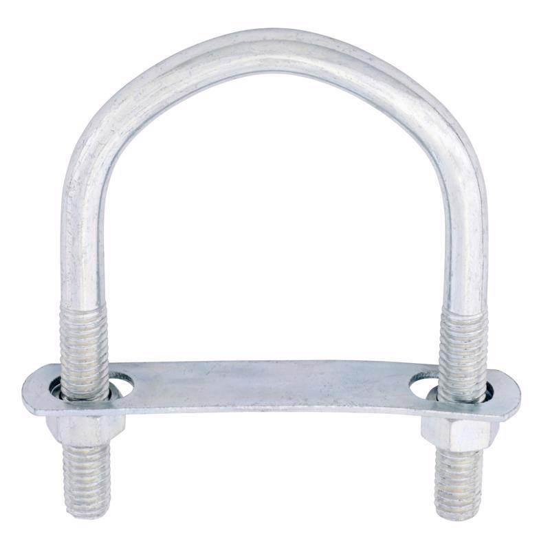 Hampton 3/8 in. X 3 in. W X 4-1/8 in. L Coarse Zinc-Plated Steel U-Bolt (Pack of 10)