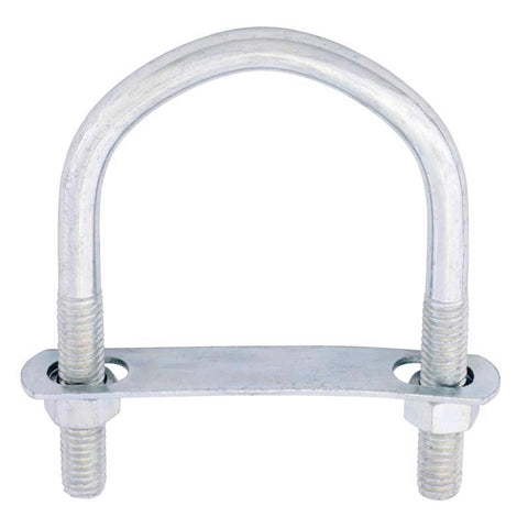 Hampton 3/8 in. X 3 in. W X 4-1/8 in. L Coarse Zinc-Plated Steel U-Bolt (Pack of 10)
