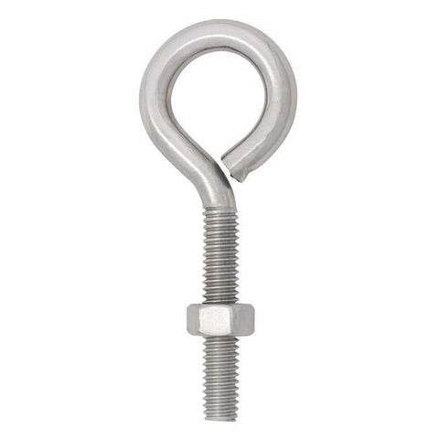 Hampton 5/16 in. X 3-1/4 in. L Stainless Stainless Steel Eyebolt Nut Included (Pack of 5)