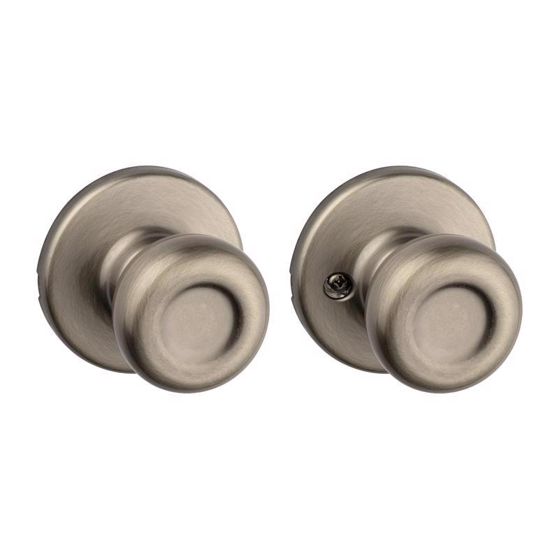 Kwikset Tylo Traditional Antique Brass Passage Lockset 1-3/4 in.