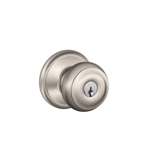 Schlage Georgian Satin Nickel Entry Lockset 1-3/4 in. (Pack of 4)
