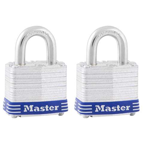 Master Lock 1-5/16 in. H X 1-9/16 in. W Laminated Steel Double Locking Exterior Padlock