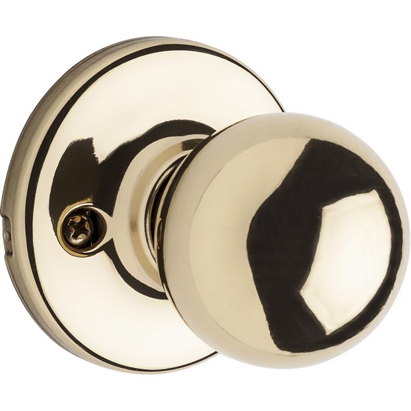Kwikset Polo Traditional Polished Brass Dummy Knob