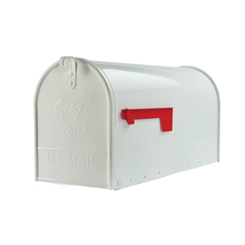 Buzón blanco Architectural Mailboxes Elite Classic de acero galvanizado con montaje en poste