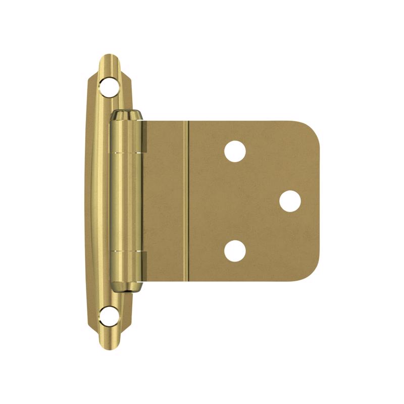 Amerock 2 in. W X 2-3/4 in. L Polished Brass Steel Self-Closing Hinge 2 pk