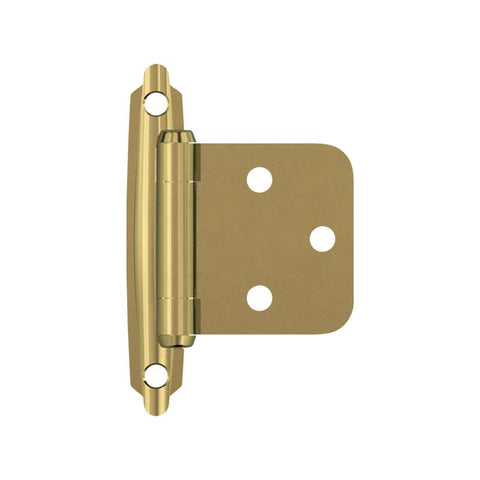 Amerock 1-13/16 in. W X 2-3/4 in. L Polished Brass Steel Self-Closing Hinge 2 pk