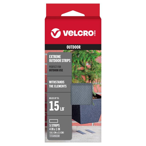 VELCRO Brand Extreme Outdoor Medium Nylon Hook and Loop Fastener 4 in. L 5 pk (Pack of 6)