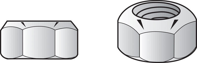 HILLMAN 1/4 in. Zinc-Plated Steel USS Nylon Lock Nut 1 pk (Pack of 10)