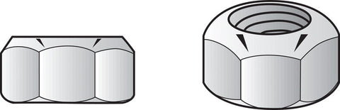 HILLMAN 1/4 in. Zinc-Plated Steel USS Nylon Lock Nut 1 pk (Pack of 10)