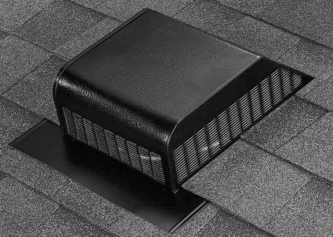 Air Vent 3.6 in. H X 15 in. W X 16 in. L X 9 in. D Black Aluminum Roof Vent Assembly (Pack of 6)