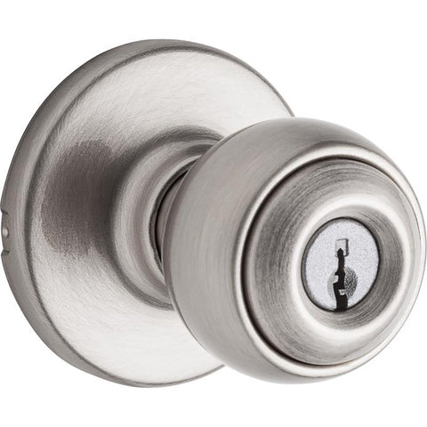 Kwikset Polo Satin Nickel Entry Knobs 1-3/4 in.