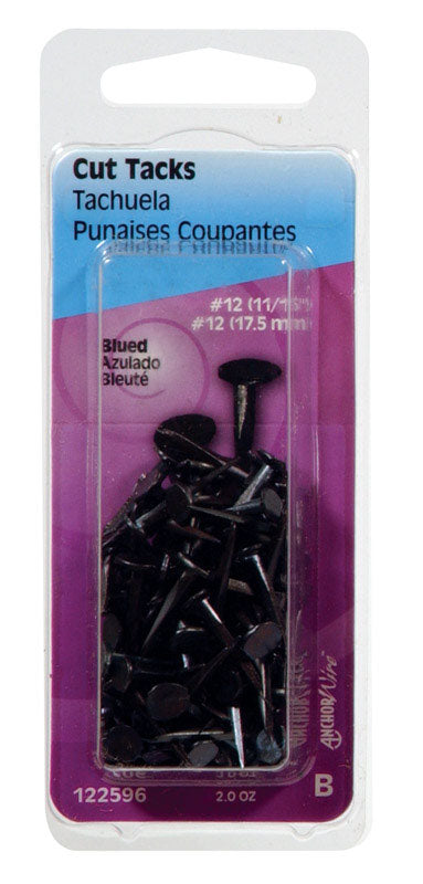 HILLMAN Anchor Wire No. 12 X 11/16 in. L Blue Steel Cut Tacks 1 pk (Pack of 6)