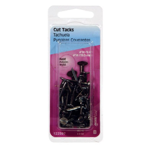 HILLMAN Anchor Wire No. 14 X 3/4 in. L Blue Steel Cut Tacks 1 pk (Pack of 6)