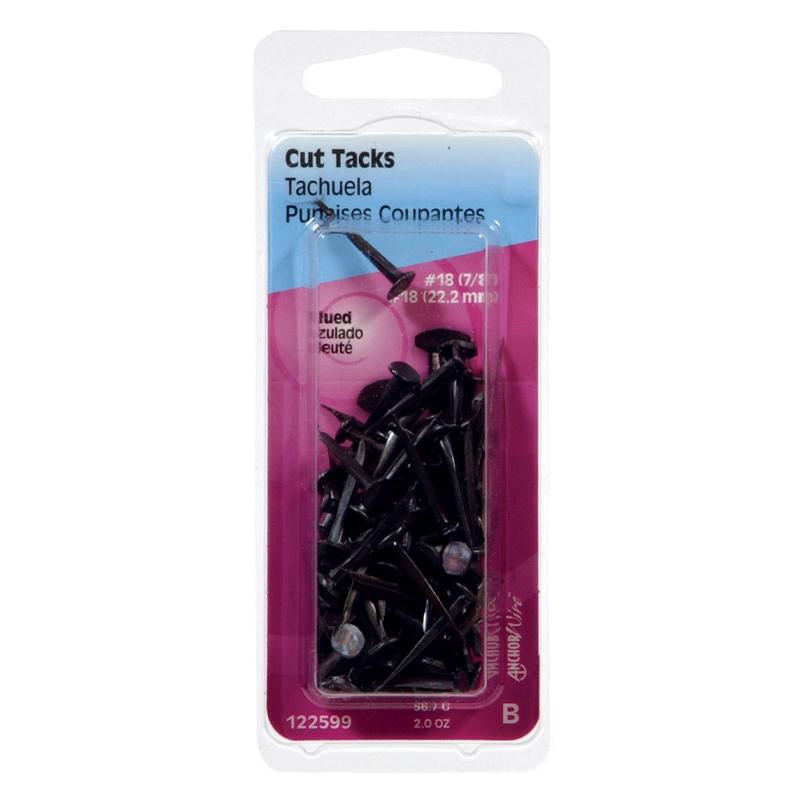 HILLMAN Anchor Wire No. 18 X 7/8 in. L Blue Steel Cut Tacks 1 pk (Pack of 6)