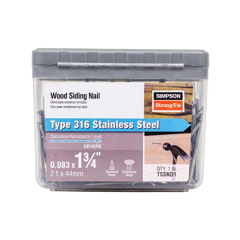 Simpson Strong-Tie 5D 1-3/4 in. Siding Stainless Steel Nail Round Head 1 lb