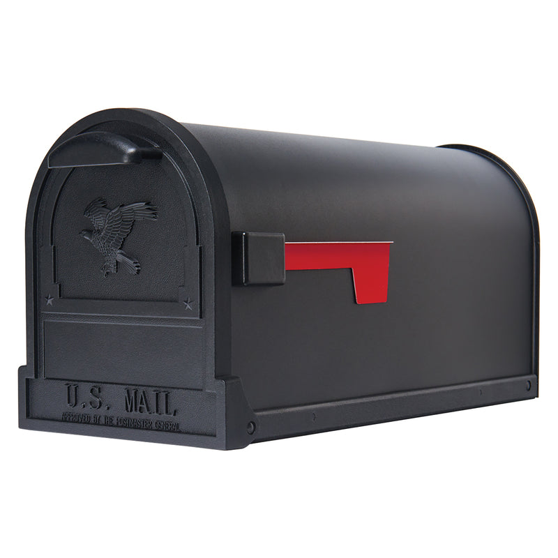 Buzón Architectural Mailboxes Arlington Classic de acero galvanizado, montaje en poste, negro
