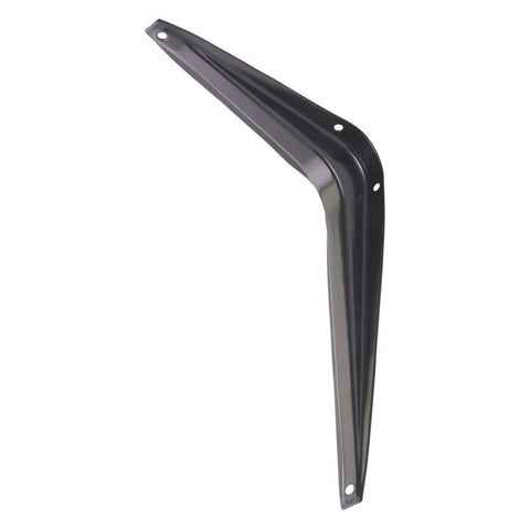 Hampton Black Steel Shelf Support 18 Ga. 6 in. L 100 lb (Pack of 10)
