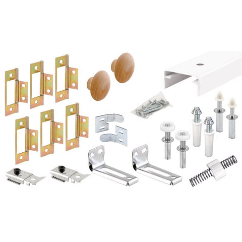 Prime-Line 60 in. L White Steel Hardware Kit 1 pk
