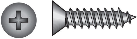 Hillman No. 6 Ga. X 1-1/4 in. L Phillips Flat Head Sheet Metal Screws 100 pk