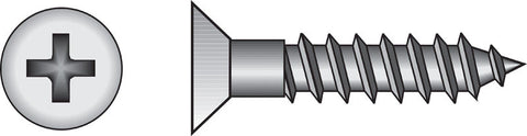 HILLMAN No. 9 X 1-1/4 in. L Phillips Coarse Wood Screws 1 pk