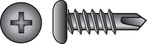 HILLMAN No. 6 Ga. X 3/8 in. L Phillips Pan Head Sheet Metal Screws 1 pk