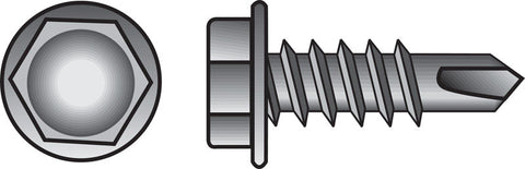 HILLMAN No. 8 Ga. X 1-1/2 in. L Phillips Hex Washer Head Sheet Metal Screws 100 pk